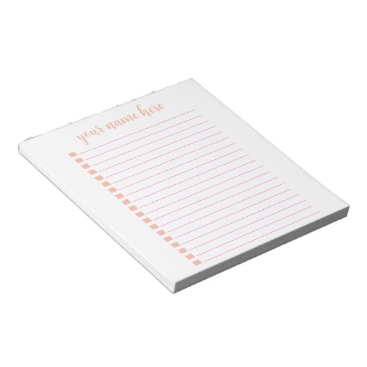 Personalisierter Checkliste-Plan Notepad Notizblock (angewinkelt)