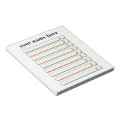 Personalisierter Checkliste-Plan Notepad Notizblock (angewinkelt)