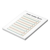 Personalisierter Checkliste-Plan Notepad Notizblock (Rotiert)