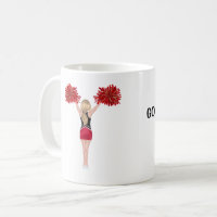 Personalisierter Cheerleader (blondes Haar) Kaffee