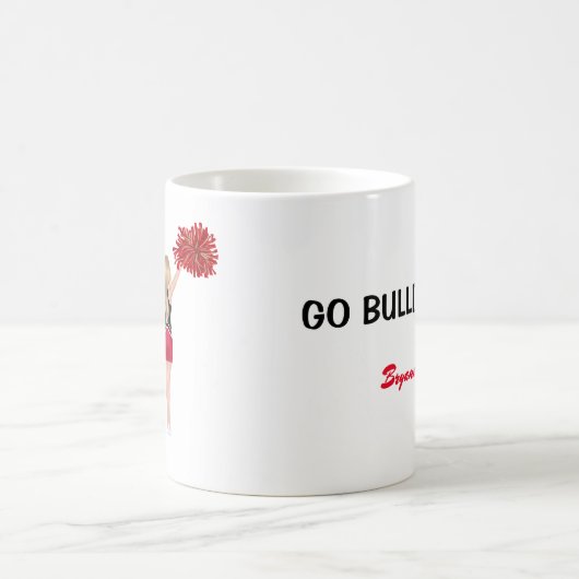 Personalisierter Cheerleader (blondes Haar) Kaffee Kaffeetasse (Mittel)