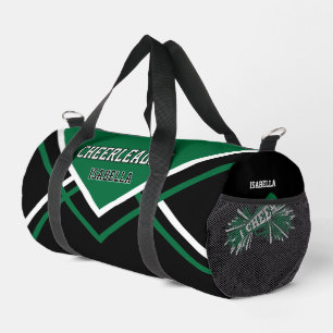 Personalisierter Cheerleader Grün, Schwarz, Weiß Duffle Bag