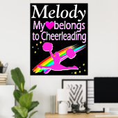 PERSONALISIERTER CHEERLEADER LIEBE POSTER (Heimbüro)