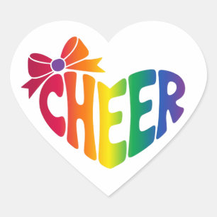 Personalisierter Cheerleader-Name   Farbige Logo-K Herz-Aufkleber