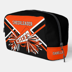 Personalisierter Cheerleader Orange, Schwarz, We Waschbeutel