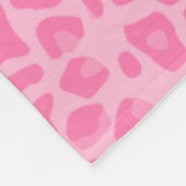 Personalisierter Cheerleader Rosa Leopard Fleecedecke (Ecke)