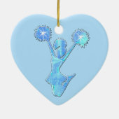 Personalisierter Cheerleader-Verzierung NAME Keramik Ornament (Hinten)