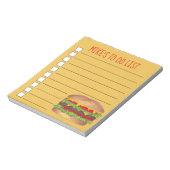 Personalisierter Cheeseburger-Burger Notizblock (Rotiert)