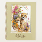 Personalisierter Cheetah Baby- und Mama-Planer Planer (Vorderseite)