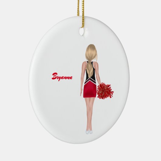 Personalisierter Chef der Roten und Schwarzen Schu Keramik Ornament (Rechts)