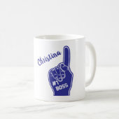 Personalisierter Chef-Schaum-Finger der Nr.-eine Kaffeetasse (VorderseiteRechts)