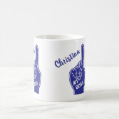Personalisierter Chef-Schaum-Finger der Nr.-eine Kaffeetasse (Mittel)