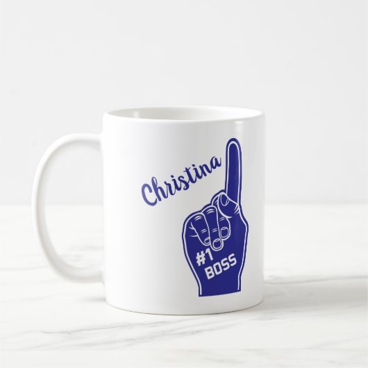 Personalisierter Chef-Schaum-Finger der Nr.-eine Kaffeetasse (Links)