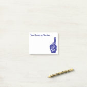 Personalisierter Chef-Schaum-Finger der Nr.-eine Post-it Klebezettel (Auf Schreibtisch)