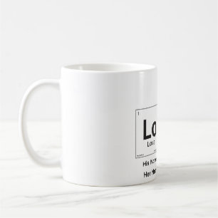 Personalisierter Chemie-Geschenk-Liebe-Element-Bec Kaffeetasse
