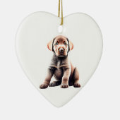Personalisierter Chesapeake Bay Retriever Puppy Keramik Ornament (Rechts)