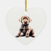 Personalisierter Chesapeake Bay Retriever Puppy Keramik Ornament (Vorne)