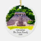 Personalisierter Chiapas-Ornament, Mexiko Keramik Ornament (Vorne)