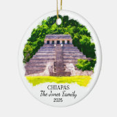 Personalisierter Chiapas-Ornament, Mexiko Keramik Ornament (Links)