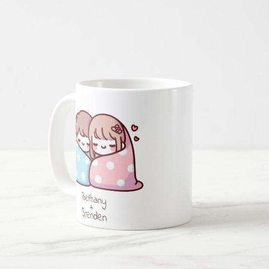 Personalisierter Chibi-Stil Kaffeetasse (Vorderseite Links)