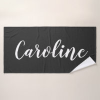 Personalisierter Chic Calligrafy Name Schwarz/Weiß