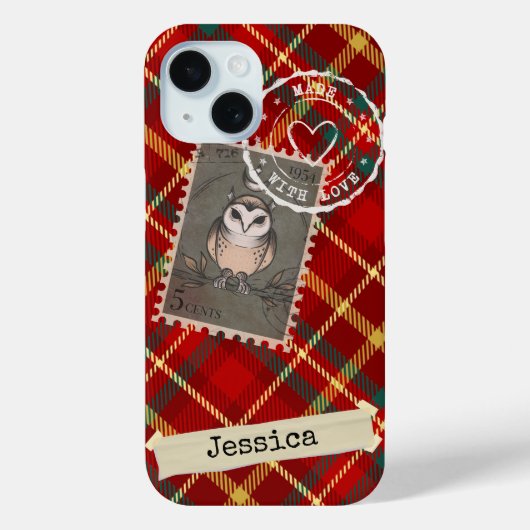 Personalisierter Chic und Fun Tartan Print Case-Mate iPhone Hülle (Rückseite)