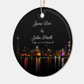 Personalisierter Chicago Skyline Keramik Ornament (Links)