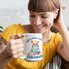 Personalisierter Chihuahua Hund Lover Kaffee Tasse