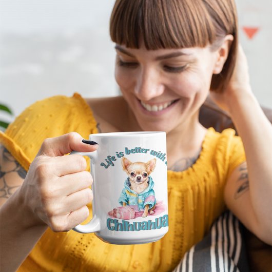 Personalisierter Chihuahua Hund Lover Kaffee Tasse