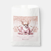 Personalisierter Chihuahua Hund mit Glitzer Geburt Geschenktütchen (Vorderseite)