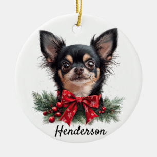 Personalisierter Chihuahua  Keramik Ornament