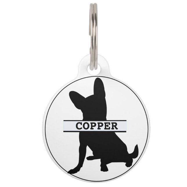 Personalisierter Chihuahua Round Pet Tag Haustiermarke (Vorderseite)
