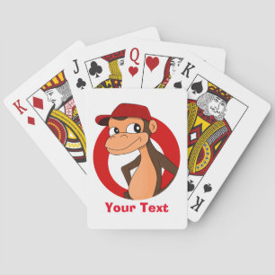 Personalisierter Chimp-Cartoon-Spielkarten Spielkarten