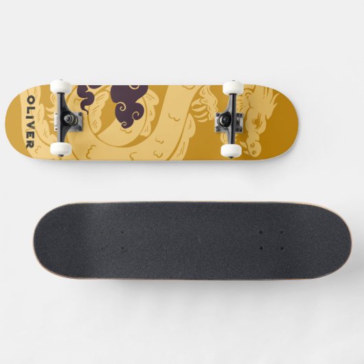 Personalisierter chinesischer Drache Skateboard (Horizontal)