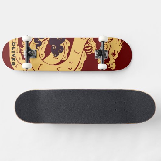 Personalisierter chinesischer Drache Skateboard (Horizontal)