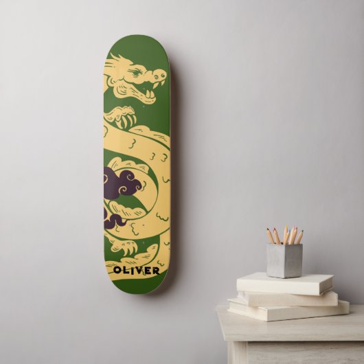 Personalisierter chinesischer Drache Skateboard (Wandkunst)