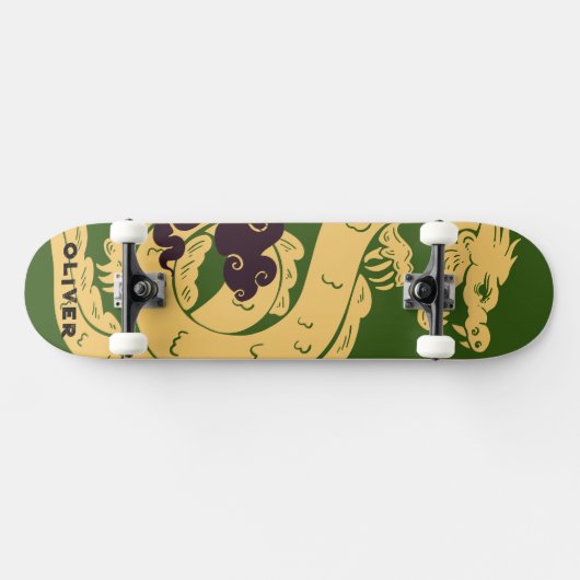 Personalisierter chinesischer Drache Skateboard (Horizontal)