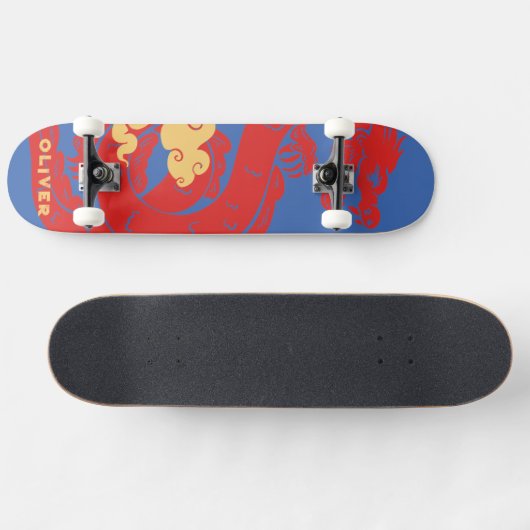 Personalisierter chinesischer Drache Skateboard (Horizontal)