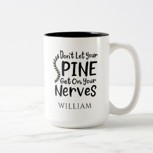 Personalisierter Chiropraktiker Lass deine Wirbels Zweifarbige Tasse