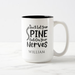 Personalisierter Chiropraktor Lasse keine Wirbelsä Zweifarbige Tasse