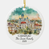 Personalisierter Chisinauer Ornament, Geschenk Mol Keramik Ornament (Vorne)