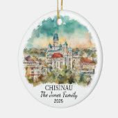 Personalisierter Chisinauer Ornament, Geschenk Mol Keramik Ornament (Links)