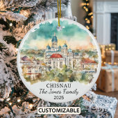 Personalisierter Chisinauer Ornament, Geschenk Mol Keramik Ornament