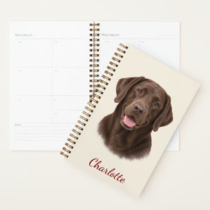 Personalisierter Chocolate Labrador Retriever Planer