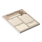 Personalisierter Chocolate Labrador Tagesplaner Notizblock (angewinkelt)