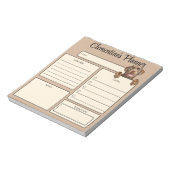 Personalisierter Chocolate Labrador Tagesplaner Notizblock (Rotiert)