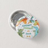 Personalisierter CHOMP! CHOMP! Dinosaur-Abzeichen Button (Vorne & Hinten)