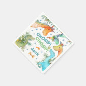 Personalisierter CHOMP! CHOMP! Dinosaur Napkin Serviette (Ecke)