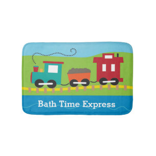 Personalisierter Choo Choo-Zug Badematte