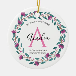 Personalisierter Christen Godmateltern Taufpatz Keramik Ornament